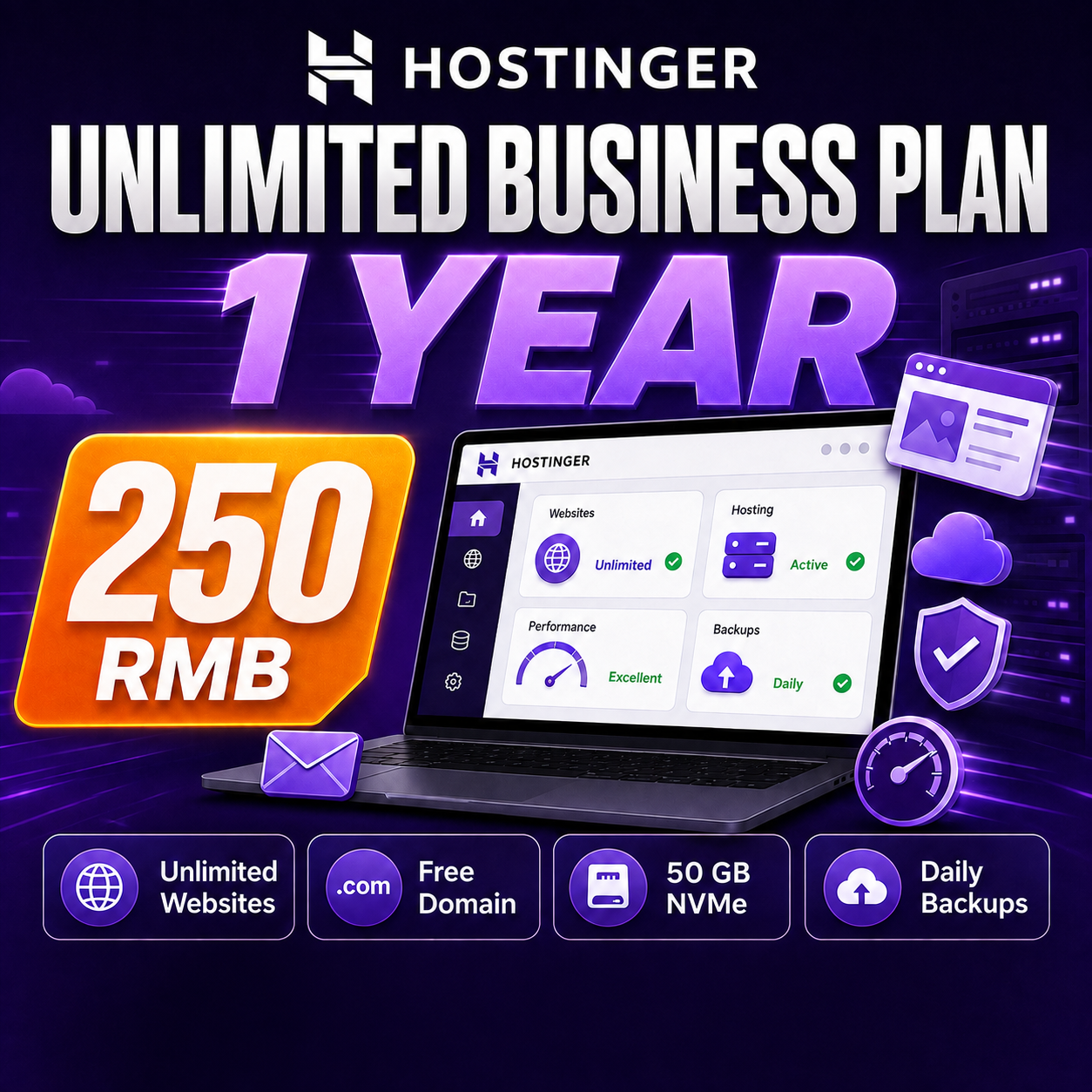 Hostinger Business Hosting – 1 Year Digital Tools